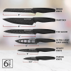 Granitestone Nutriblade Knife Set 6 Piece Knives Set, Dishwasher Safe